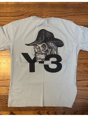 Y-3 Pale Blue Crewneck T-Shirt